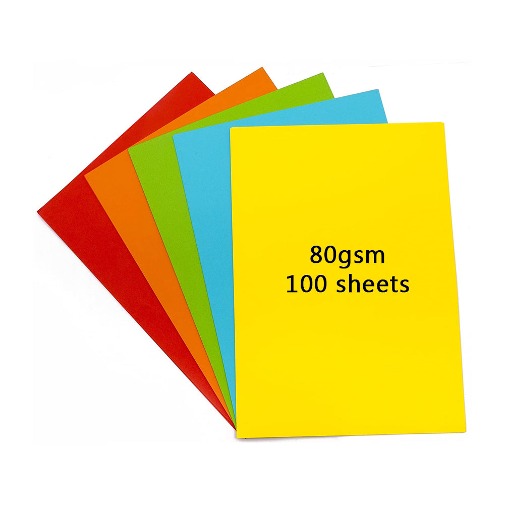 Aneka A4 Colour Paper 100 Sheets/80g - Mix Light