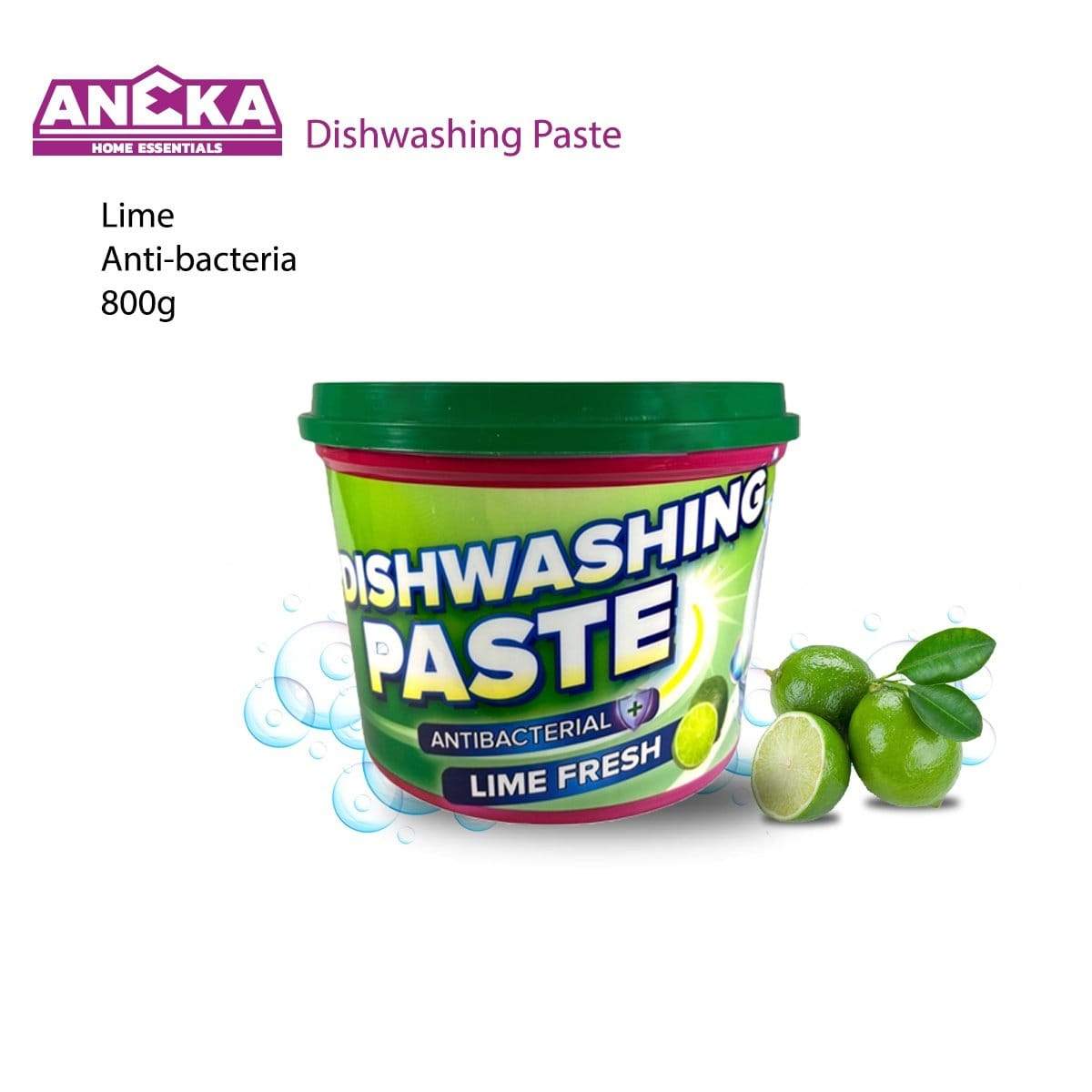 Antibacterial Home Dishwashing Paste 800g Lime
