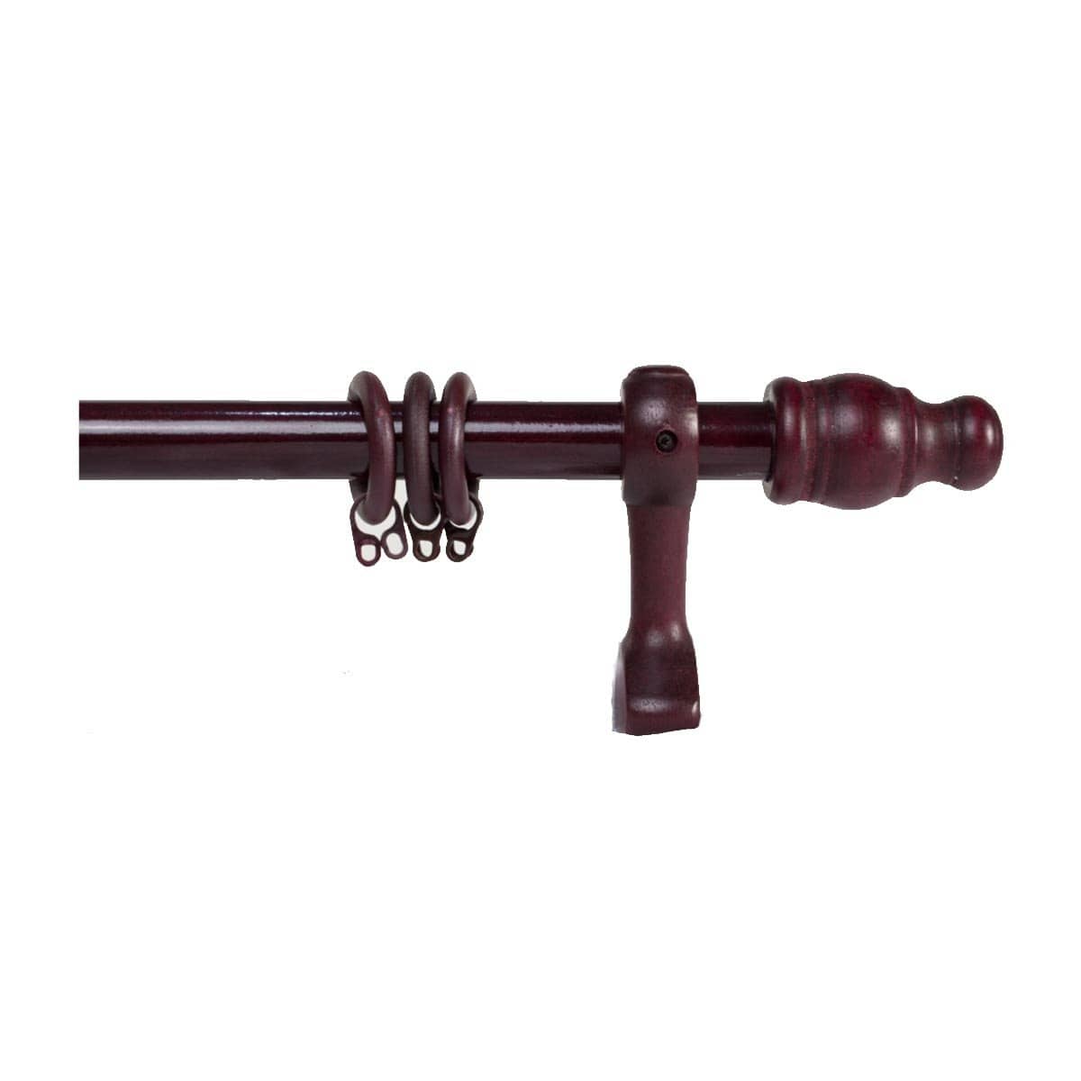 FWCR534 Wooden Curtain Rod 5' Rosewood
