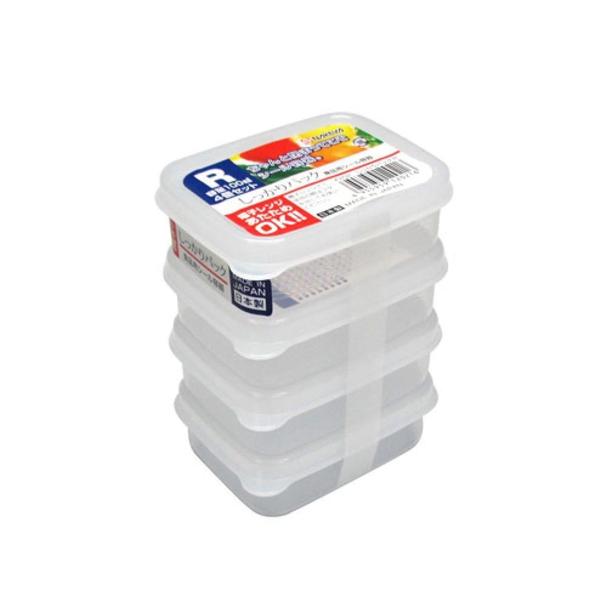 Japanese Plastic Mini Food Storage Seal Container (100ml x 4p)