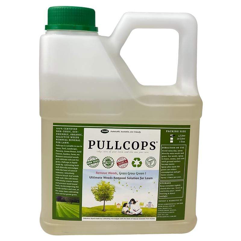 Non-toxic Weed Removal Pullcops 1 - Selective Broadleaf Weed 4 Liter