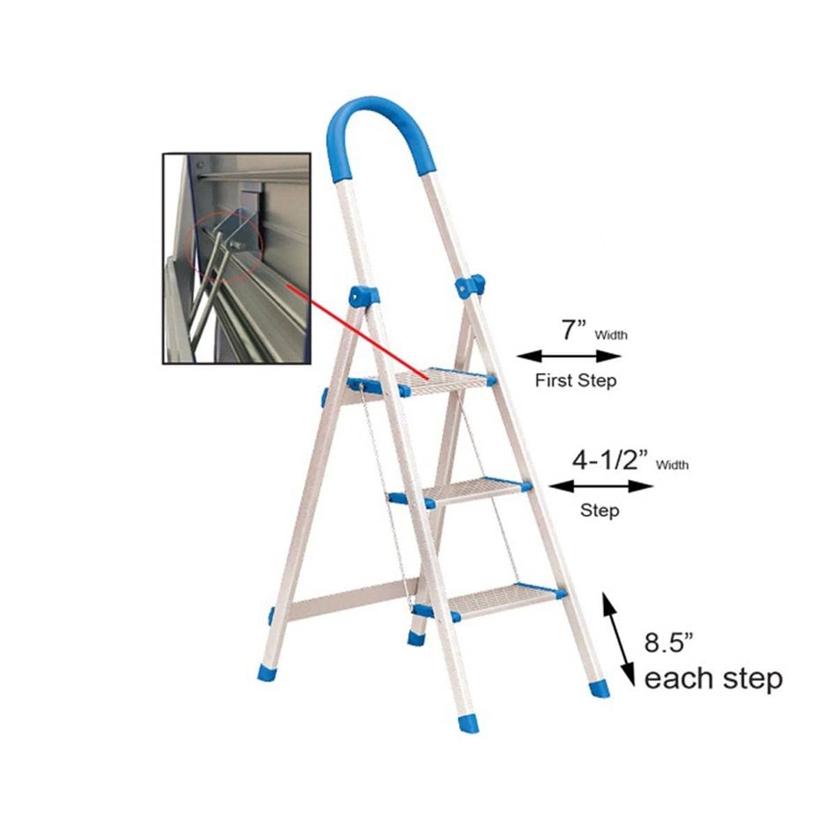 SUMO KING Household Aluminium Ladder Blue (5 STEPS)
