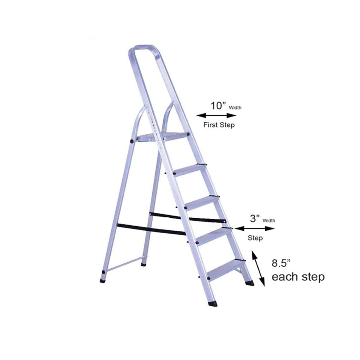 SUMO KING Household Aluminium Ladder Silver (2 STEPS)