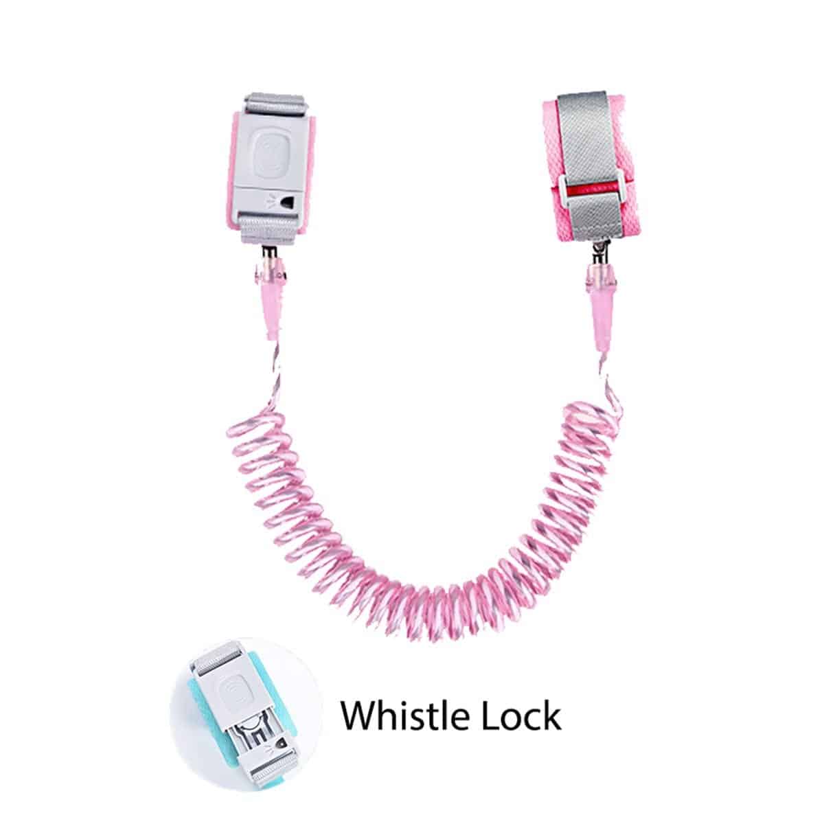 1.5m Anti Lost Rope Children Whistle Lock - Pink