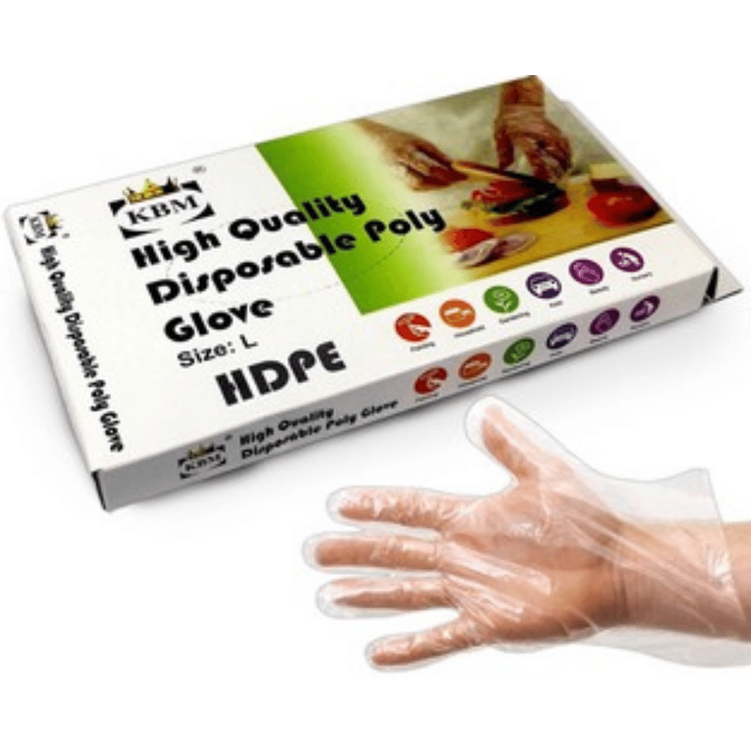 KBM HDPE Disposable Glove - L