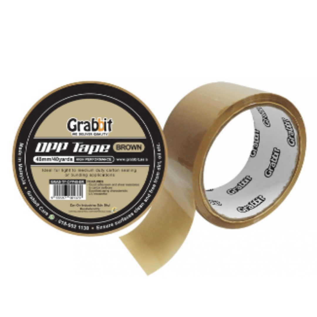 Grabbit Brown Opp Tape 48mm x 40 yards