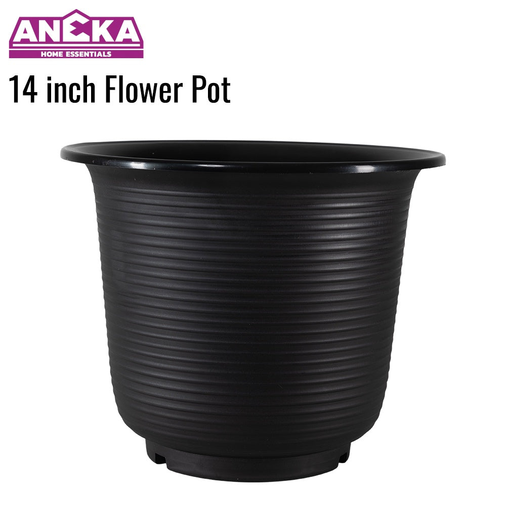 14 Inch Black Flower Pot D348XH287mm BT7801B