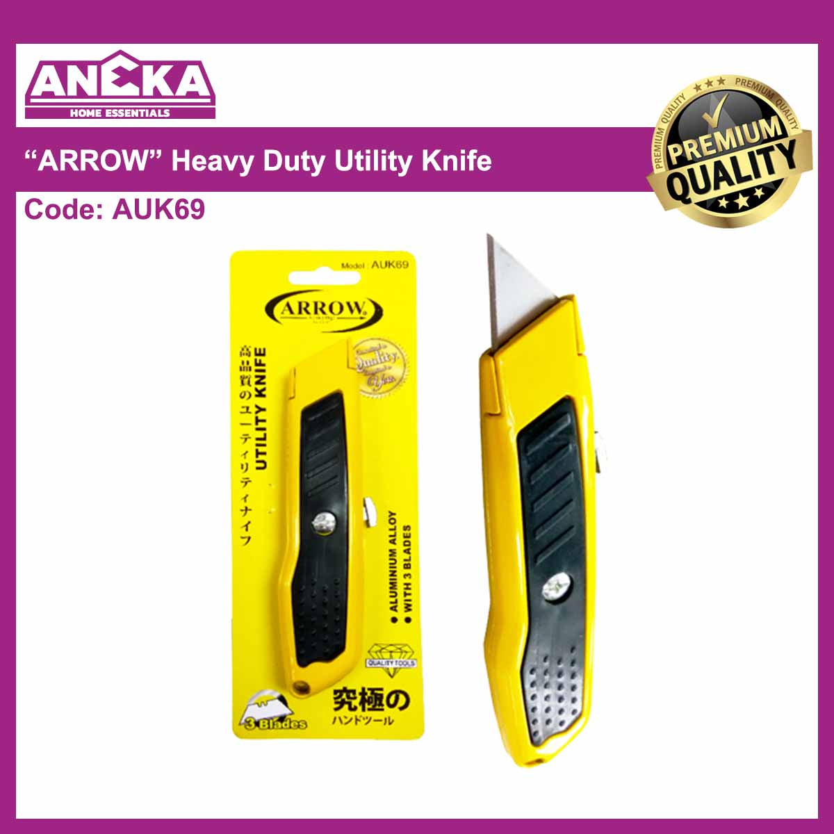ARROW Heavy Duty Utility Knife AUK69