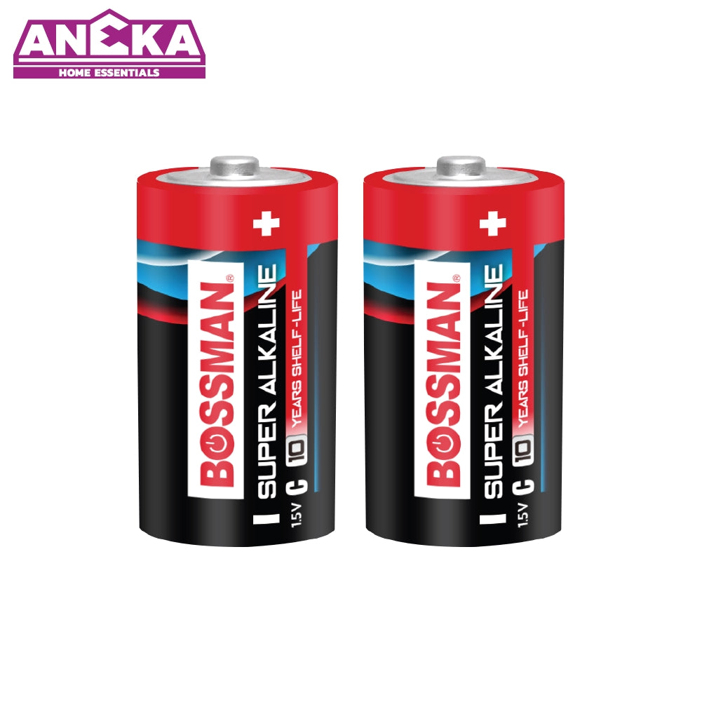 BOSSMAN Super-Alkaline Battery C x 2pcs/card