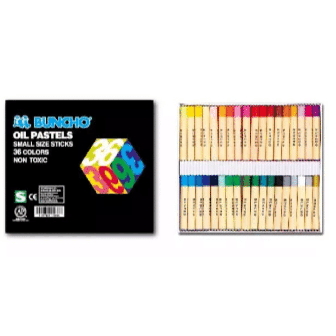 BUNCHO Oil Pastel Small Size Sticks - 36 Colors