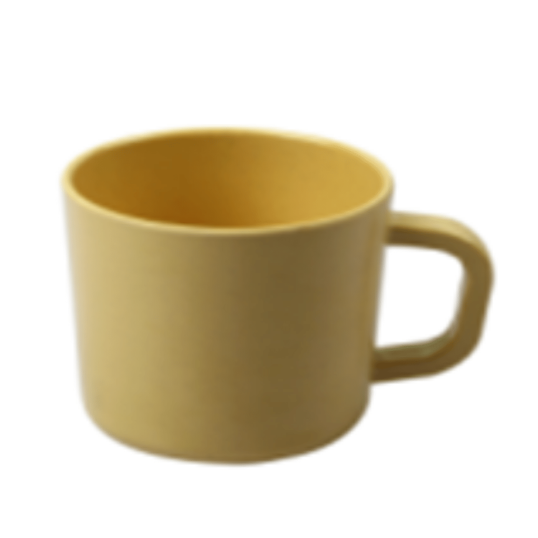 Bamboo Fiber Cup W/Handle (Yellow)
