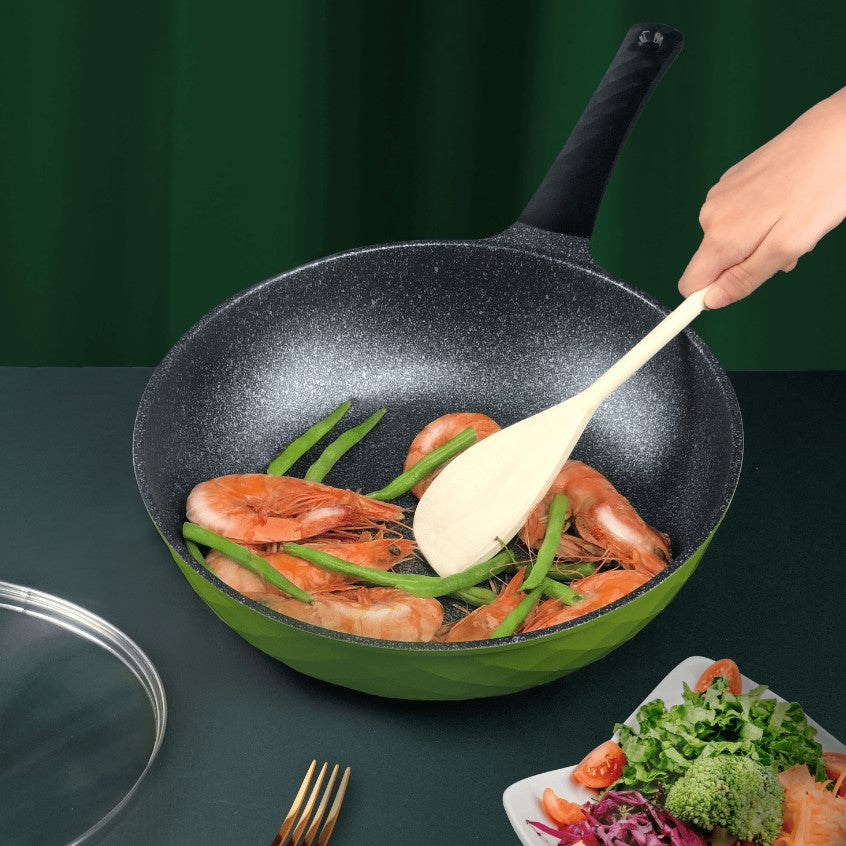 3D Marble Non-Scratch, Non-Stick Coating Fry Pan, Made in Korea. (30cm)