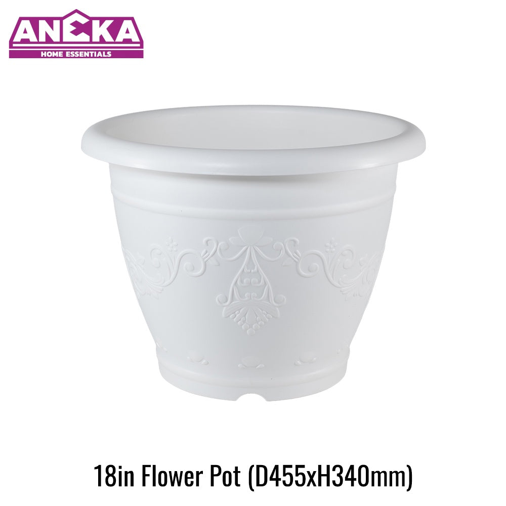 18 Inch White Flower Pot D455xH340mm BT7305A