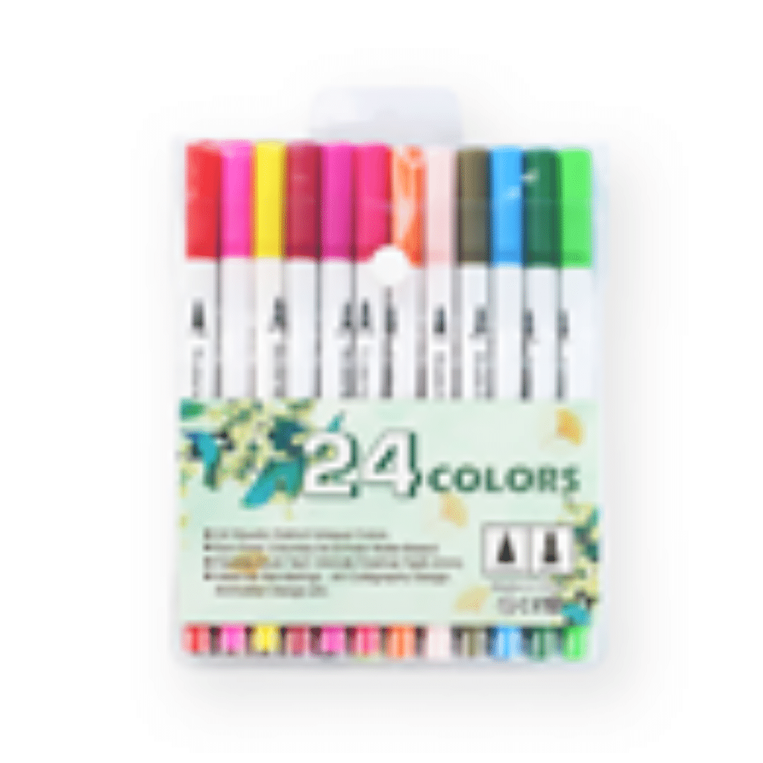 24 Colors Watercolor Dual Tip Pen