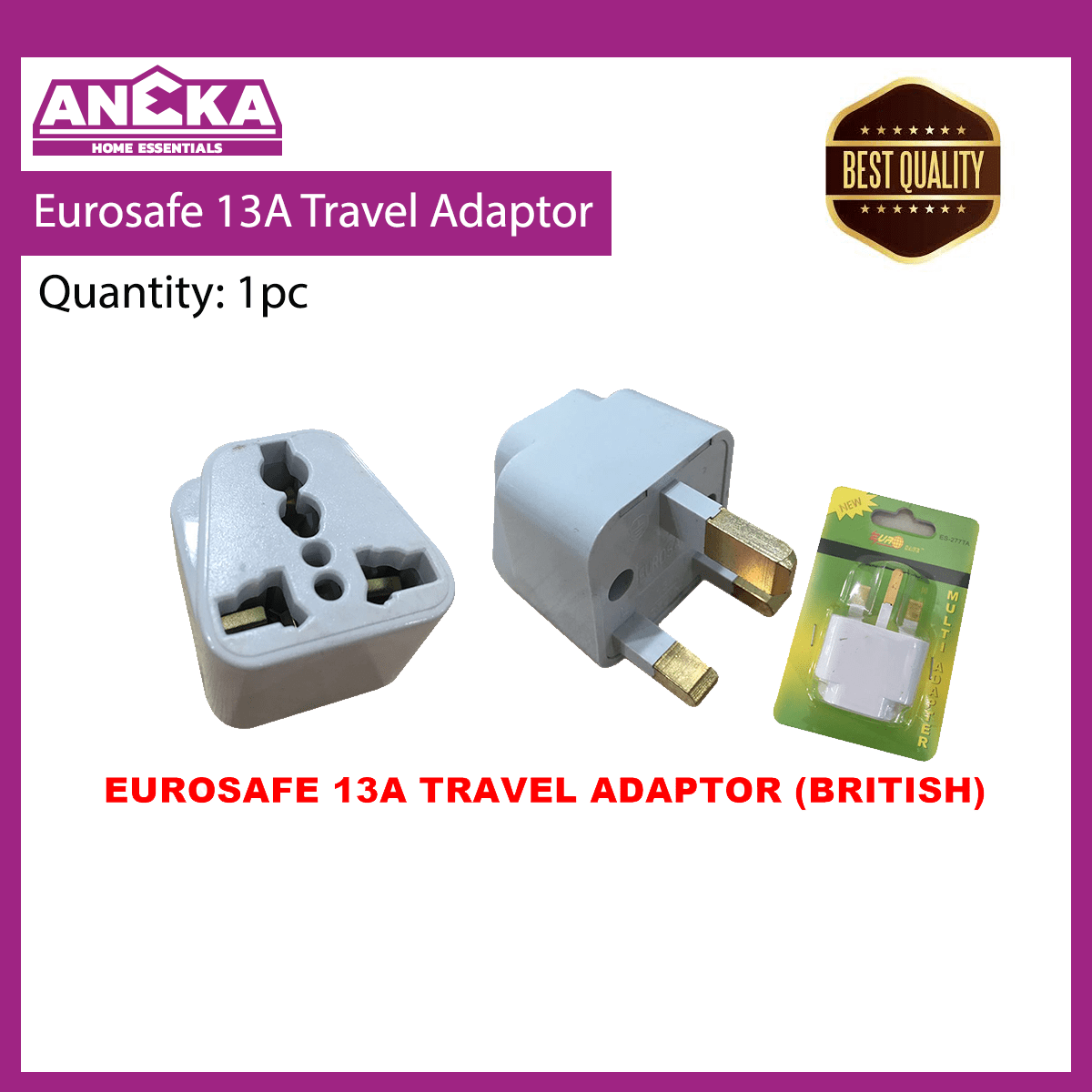 EUROSAFE 13A (ES-227TA)Travel Adaptor