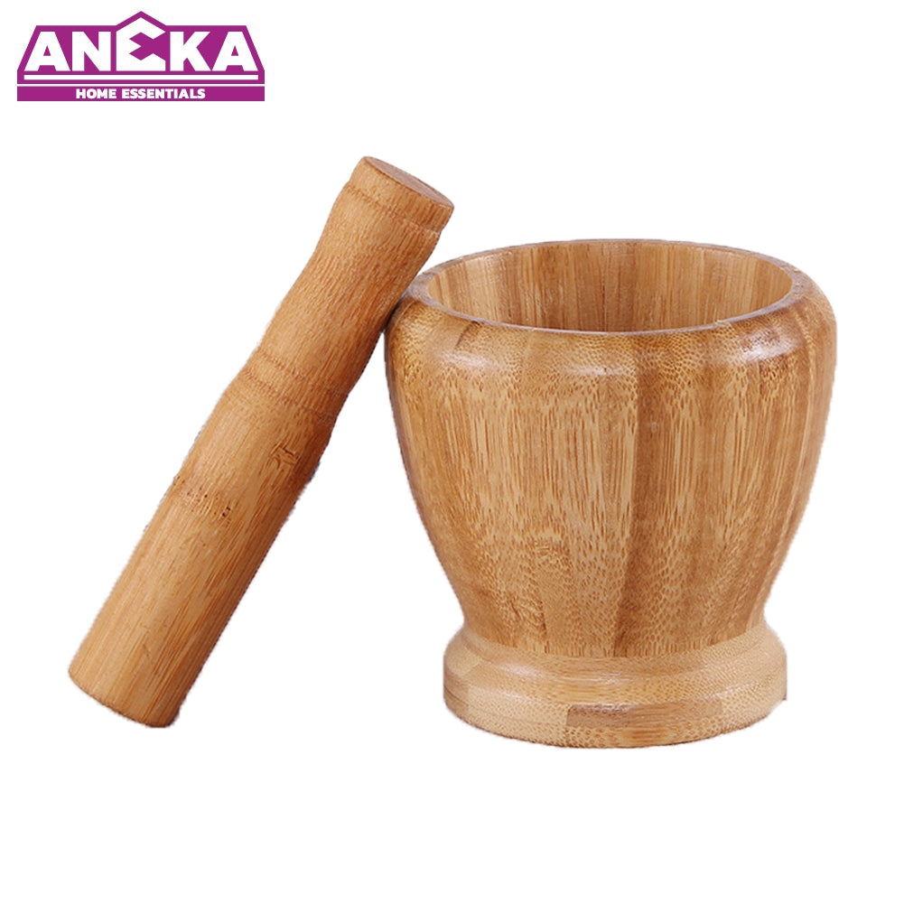Aneka Wooden Mortar & Pestle (11.5*12cm)