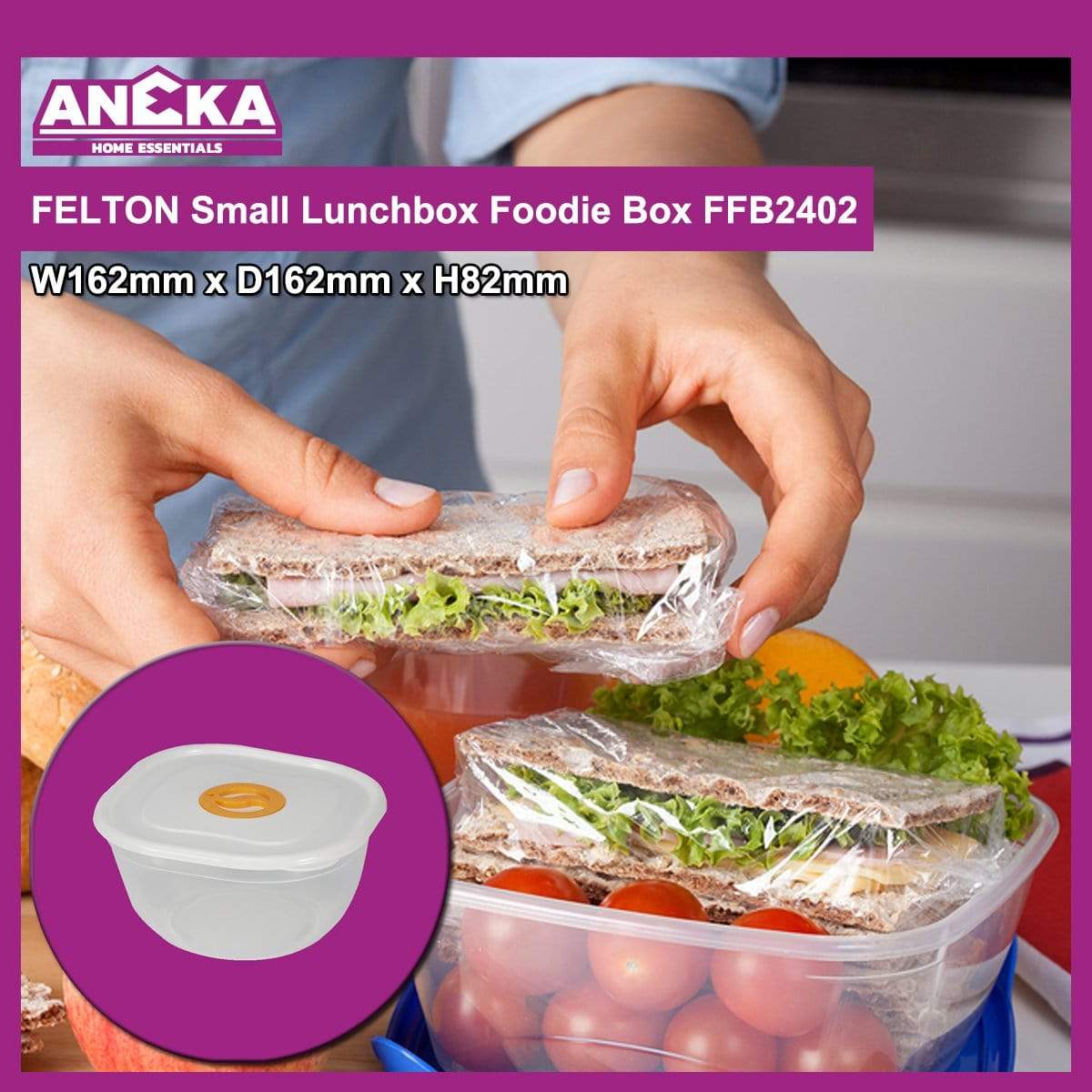 Felton Foodie Box 1200ml (2 in 1) FFB2402 - Aneka Home Essentials