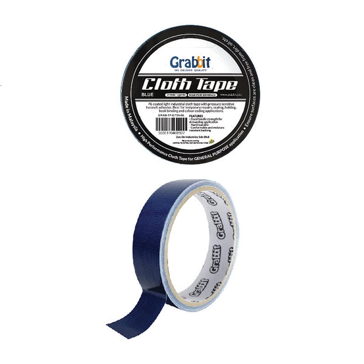 Grabbit Cloth Tape 24mm (Blue) 2pc