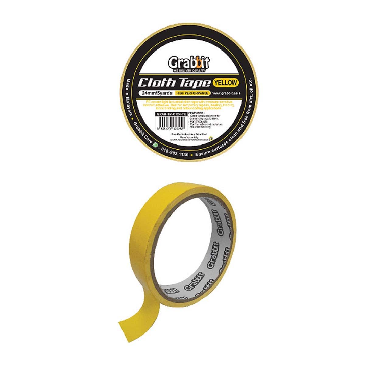 Grabbit Cloth Tape 24mm (Yellow)