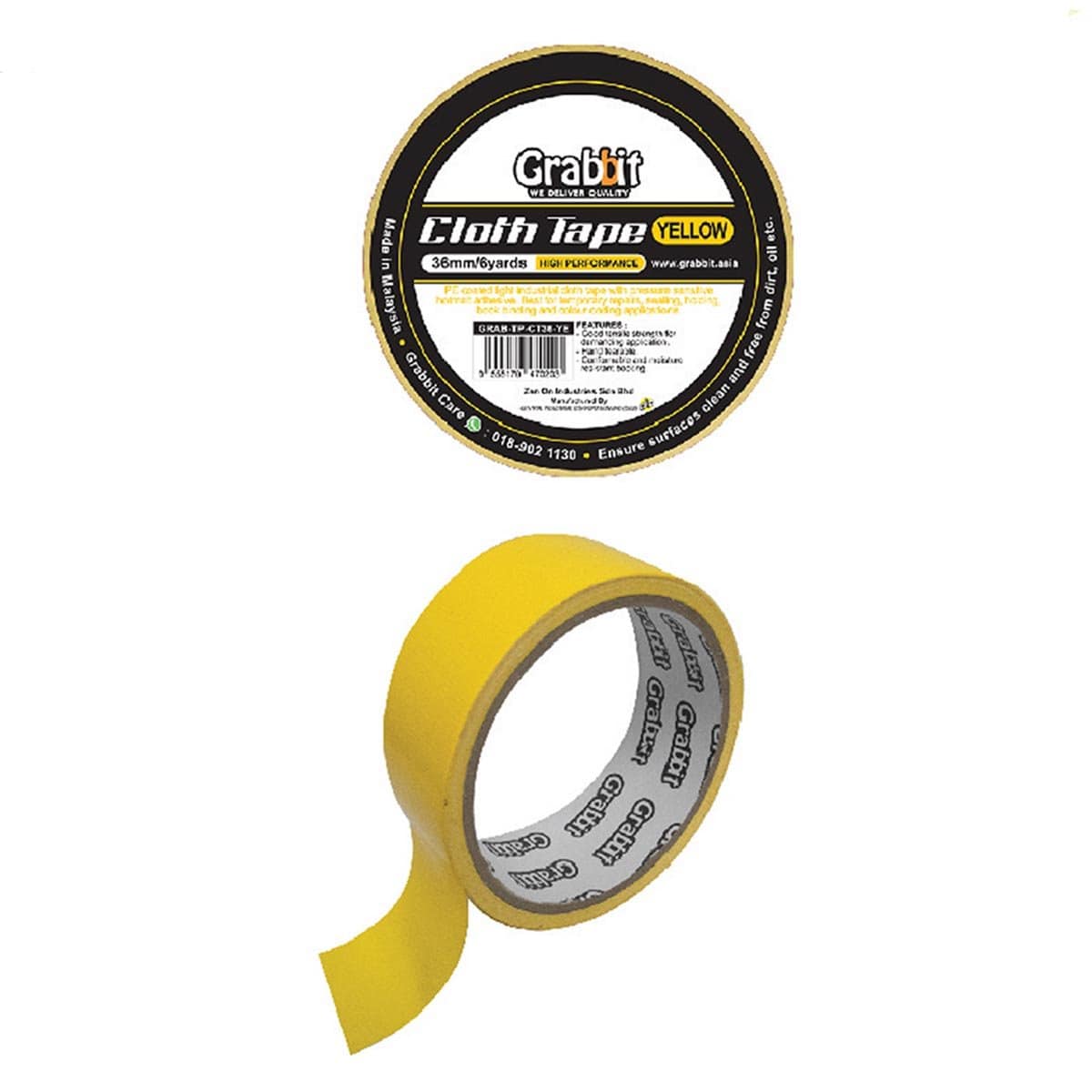Grabbit Cloth Tape 36mm (Yellow)