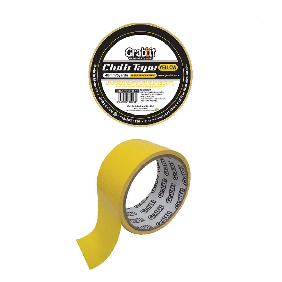 Grabbit Cloth Tape 48mm (Yellow)