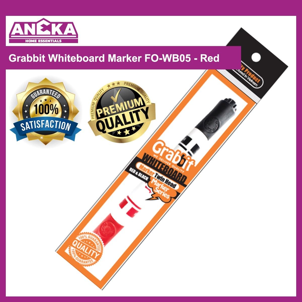 Grabbit Whiteboard Marker FO-WB05 - Red