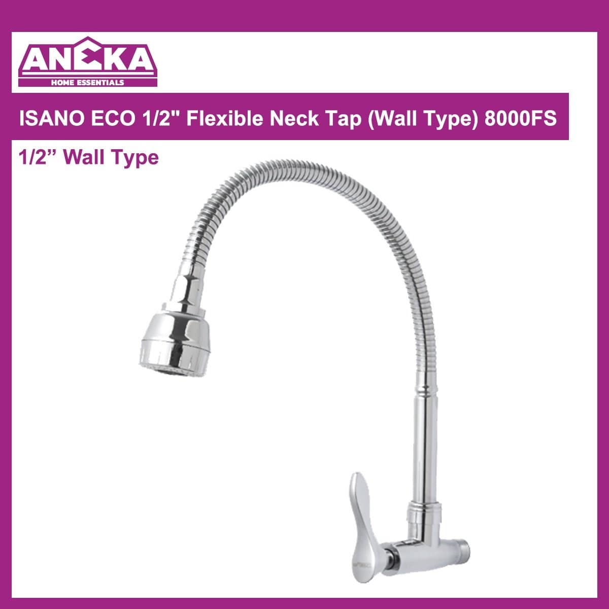 ISANO ECO 1/2" Flexible Neck Tap (Wall-Type) 8000FS