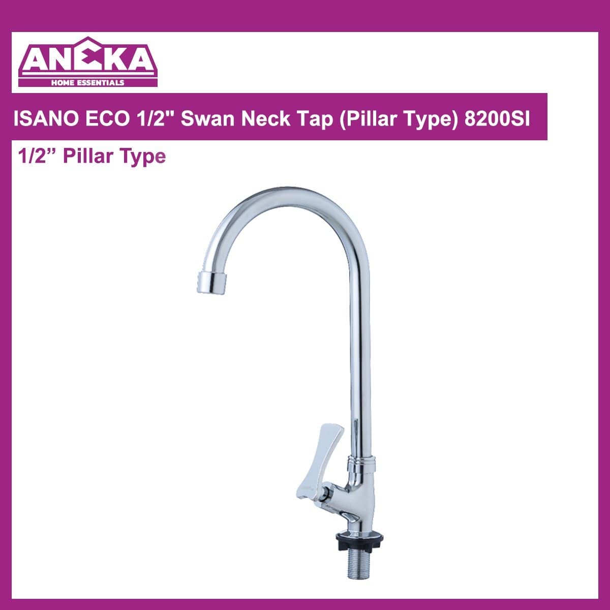 ISANO ECO 1/2" Swan Neck Tap (Pillar-Type) 8200SI