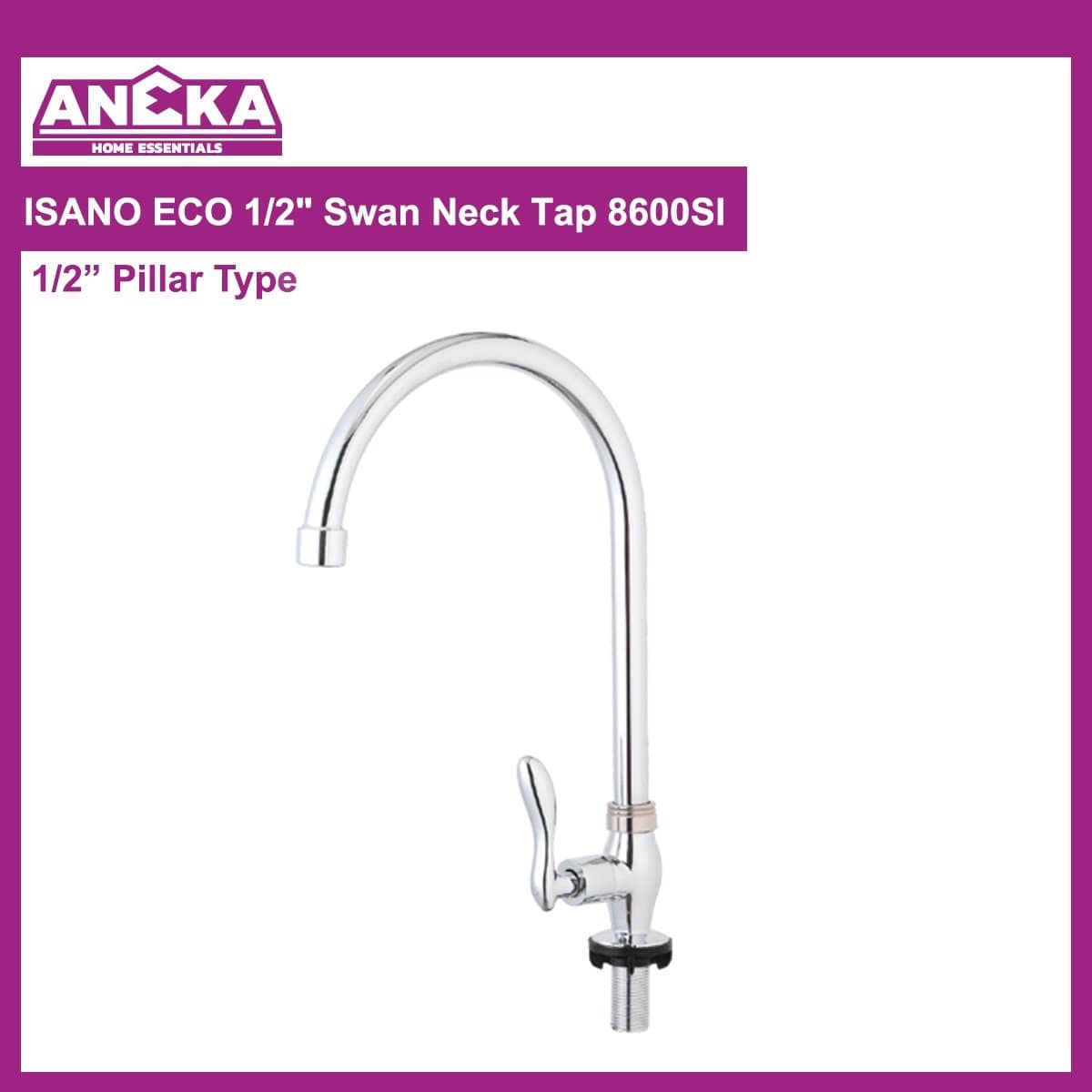 ISANO ECO 1/2" Swan Neck Tap (Pillar Type) 8600SI