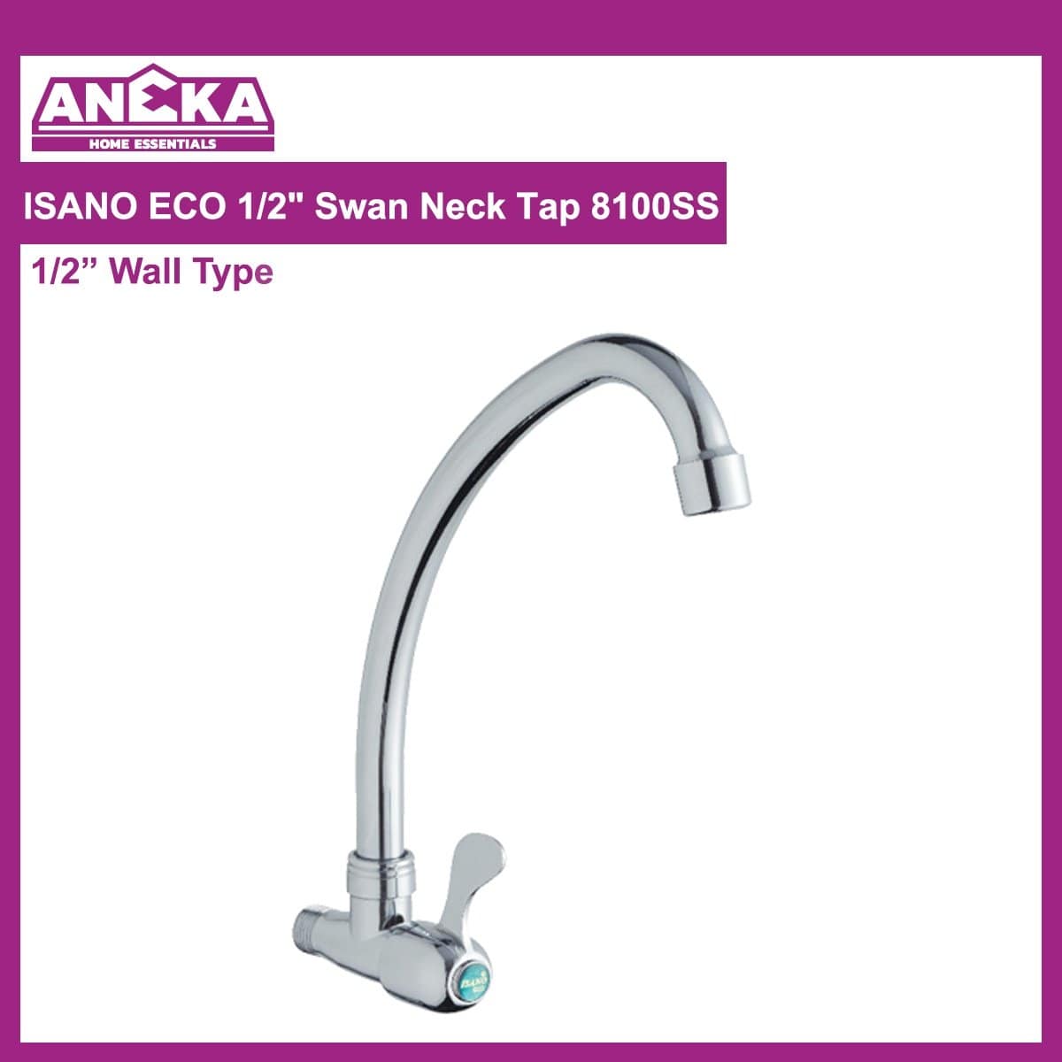 ISANO ECO 1/2"Swan Neck Tap (Wall-Type) 8100SS