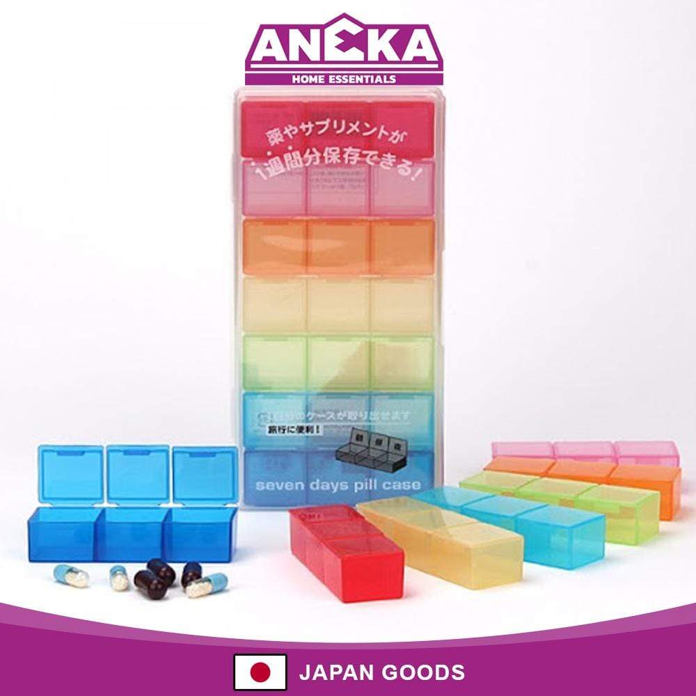 Japanese Plastic Slim Pill Case Storage Box - Aneka Home Essentials