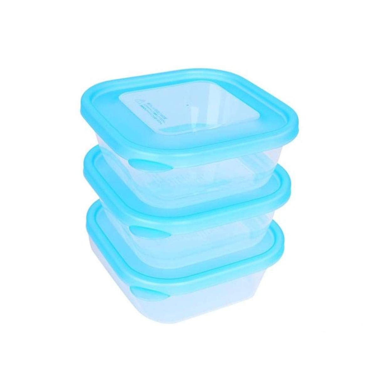 Japanese Plastic Container Homepack C (380ml x 3p) Blue