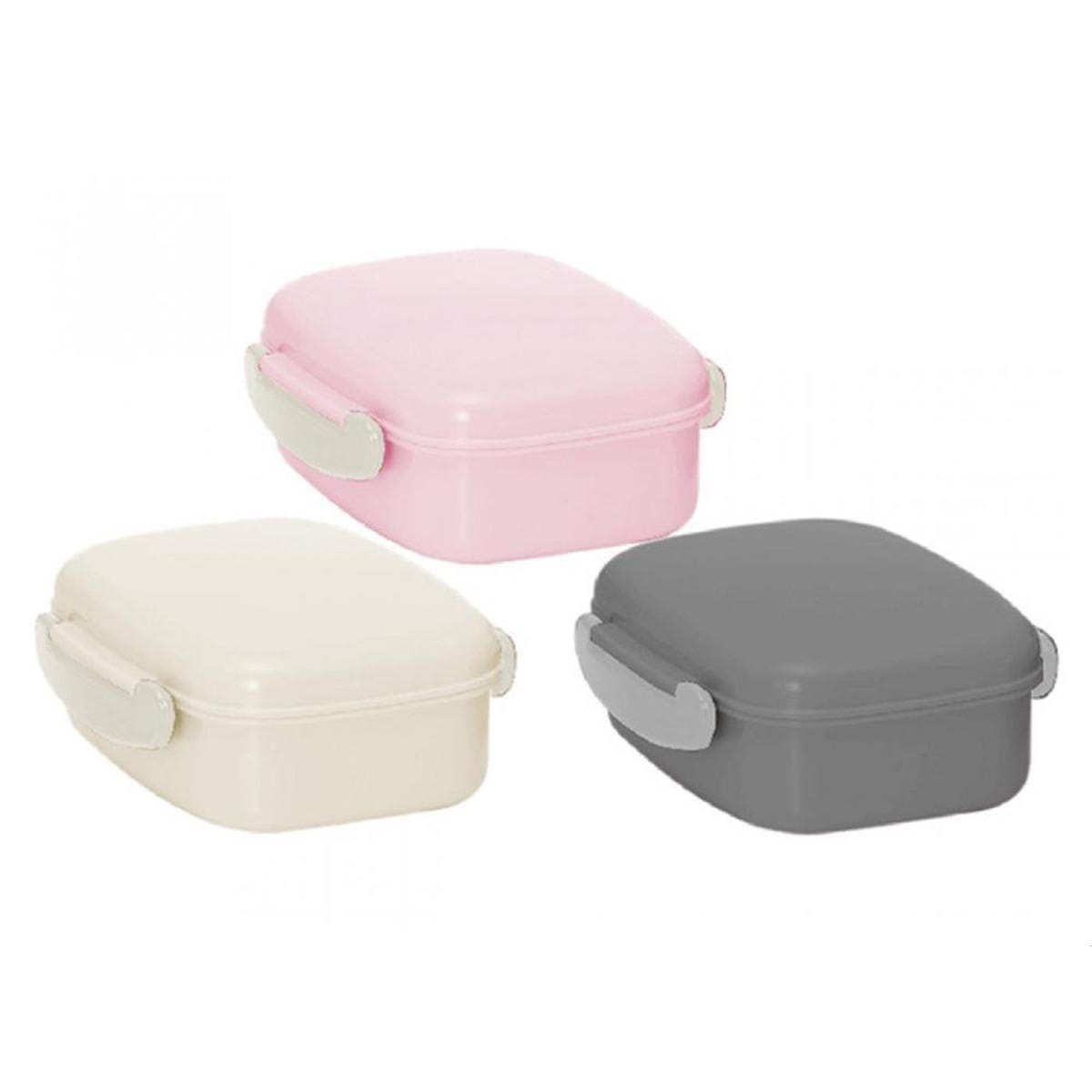 Japanese Plastic L Type Lunch Box G&B Assorted Color