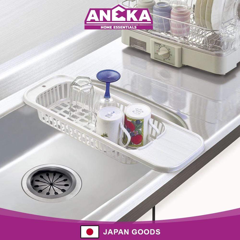 Rectangular Pink Plastic Kitchen Sink Dish Drainer, Size/Dimensions:  44X30.5X14.8cm