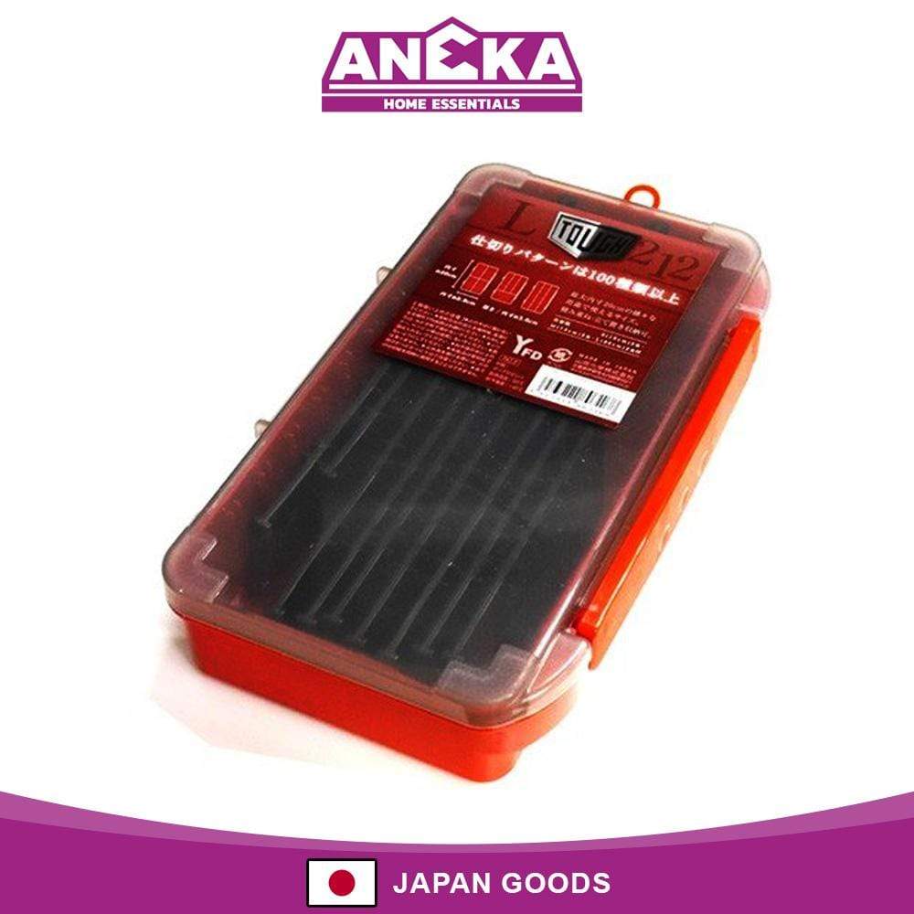 Japanese Plastic Tough Case With Multi Divider Plate Red