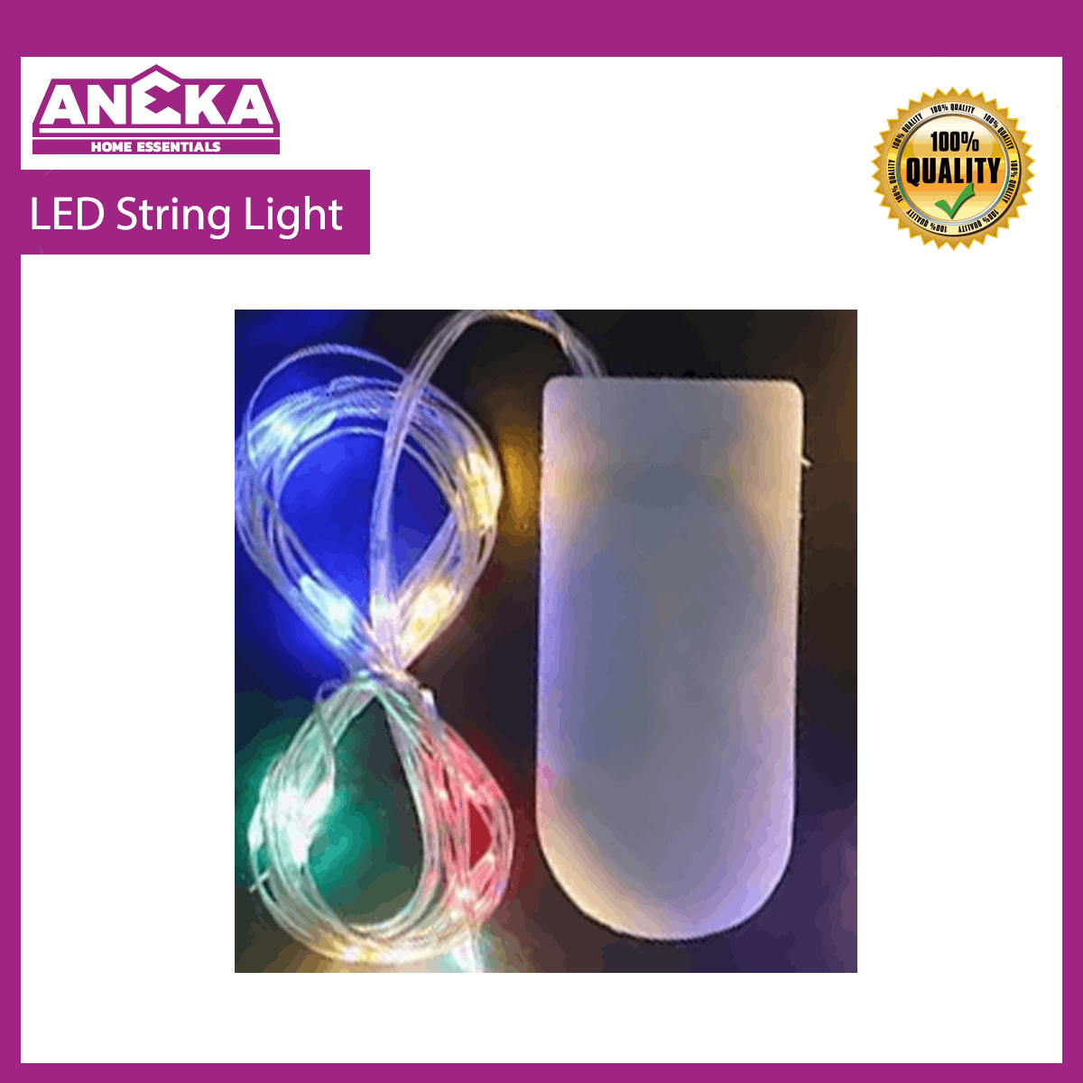 LED String Battery Lighting(1m x 10)4 Colors 3 Levels Dimming