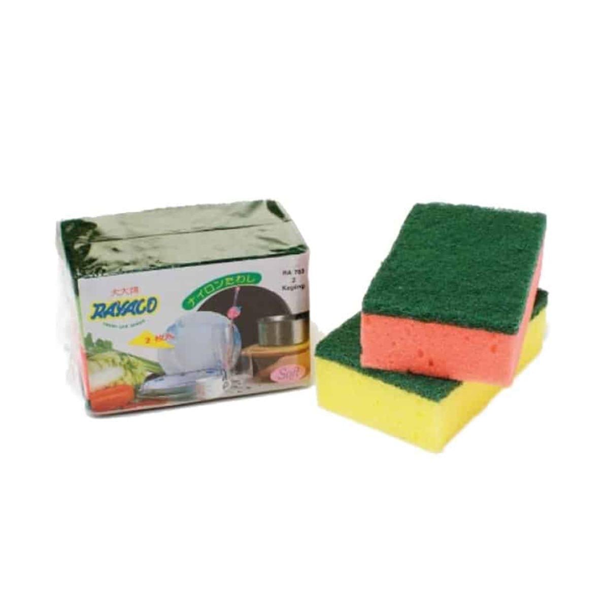 Rayaco Dishes Sponge with Scouring Pad (2pcs) 703