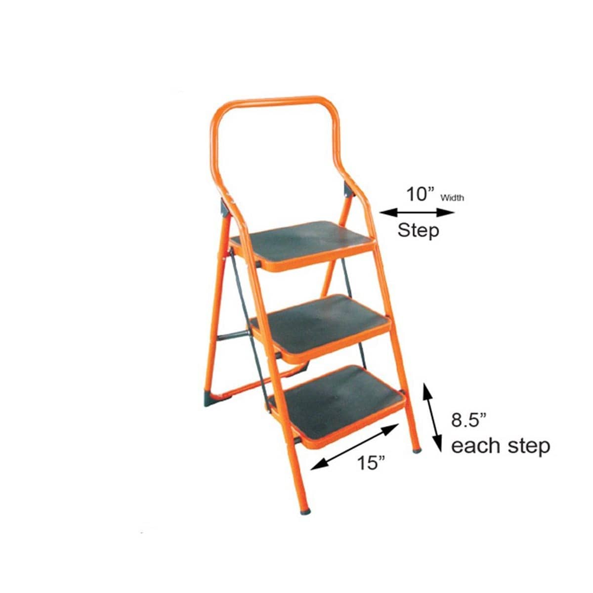 SUMO KING Household Steel Ladder Orange (3 STEPS)
