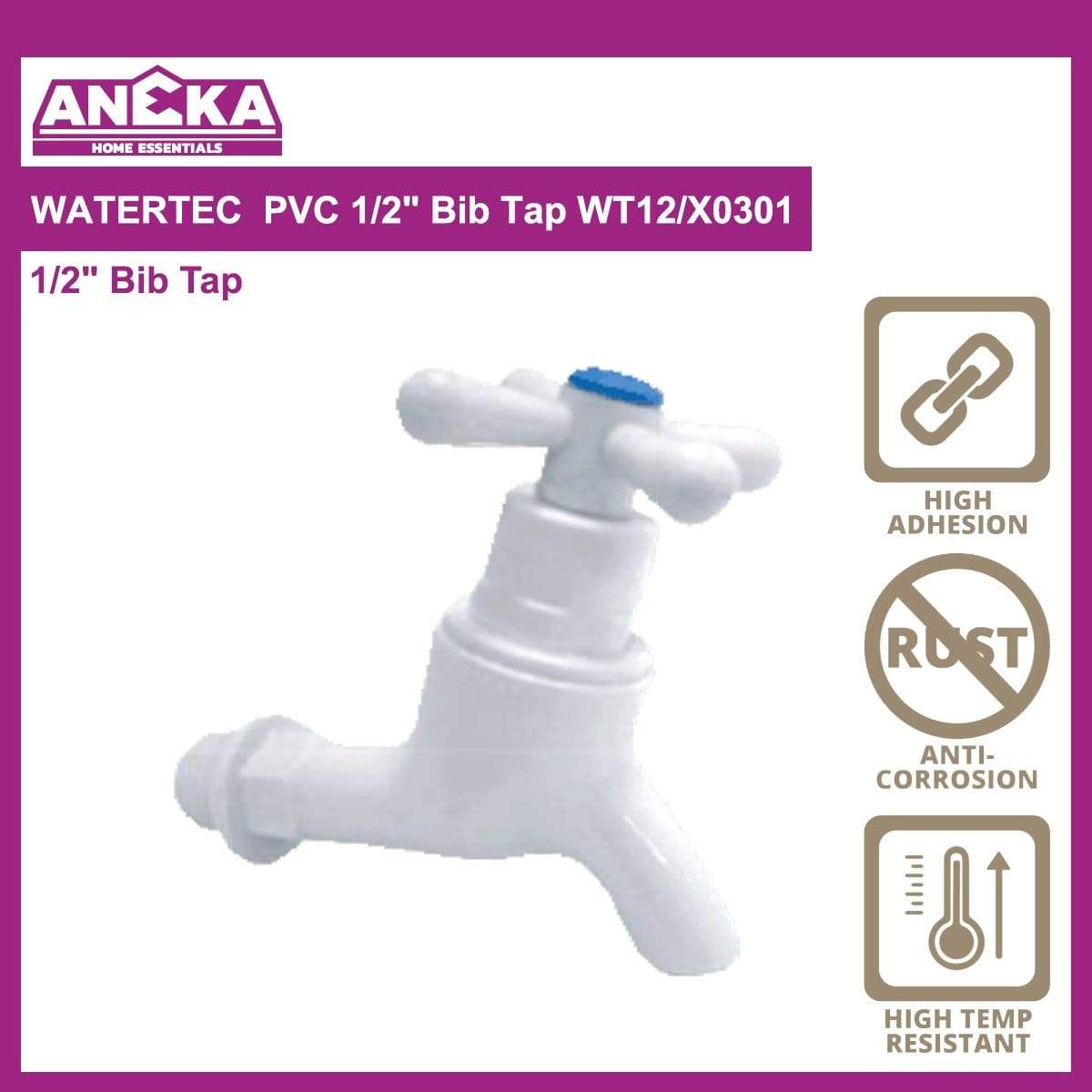 WATERTEC PVC 1/2" Bib Tap WT12/X0301